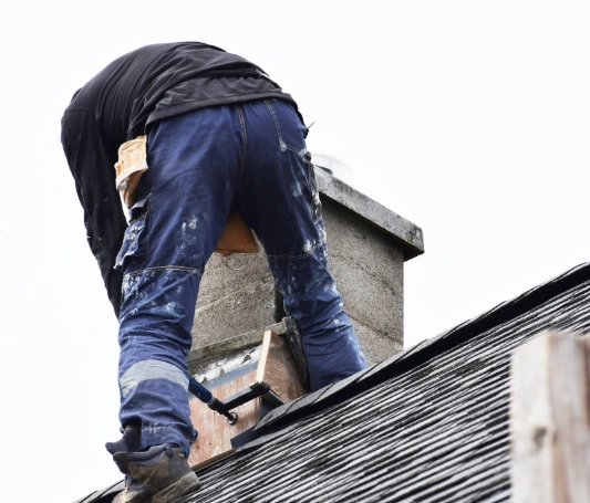 Schoorsteen renovatie op locatie